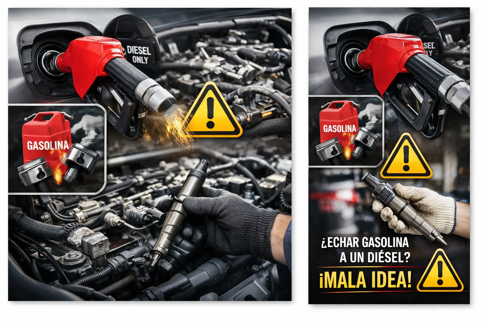 echar gasolina a un diésel