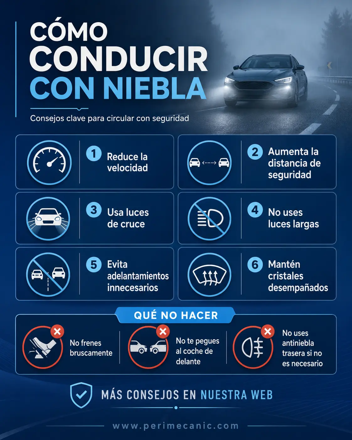 cómo conducir con niebla