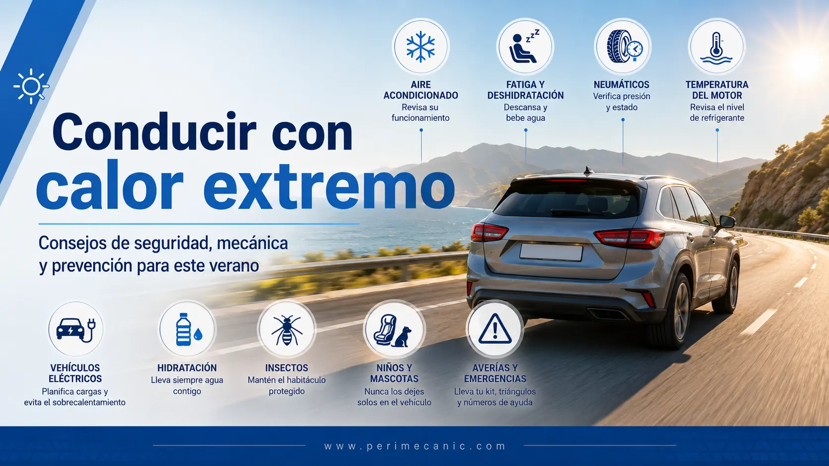 conducir con calor extremo